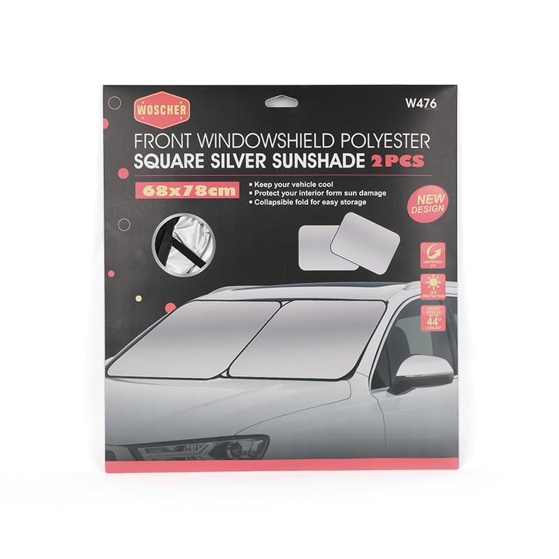 Buy Woscher W476 Silver Front Window Shield 2pc Online