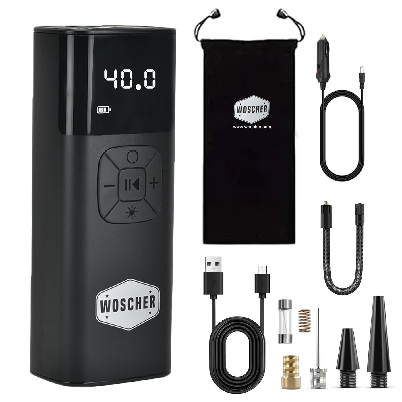 Woscher ‎i6 Tyre Portable Inflator Pump for Car & Bike