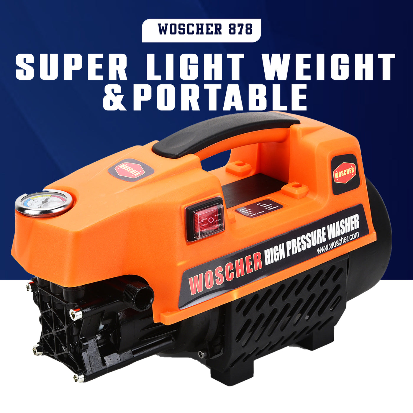 Woscher 878 Waterpro High Pressure Washer For Car