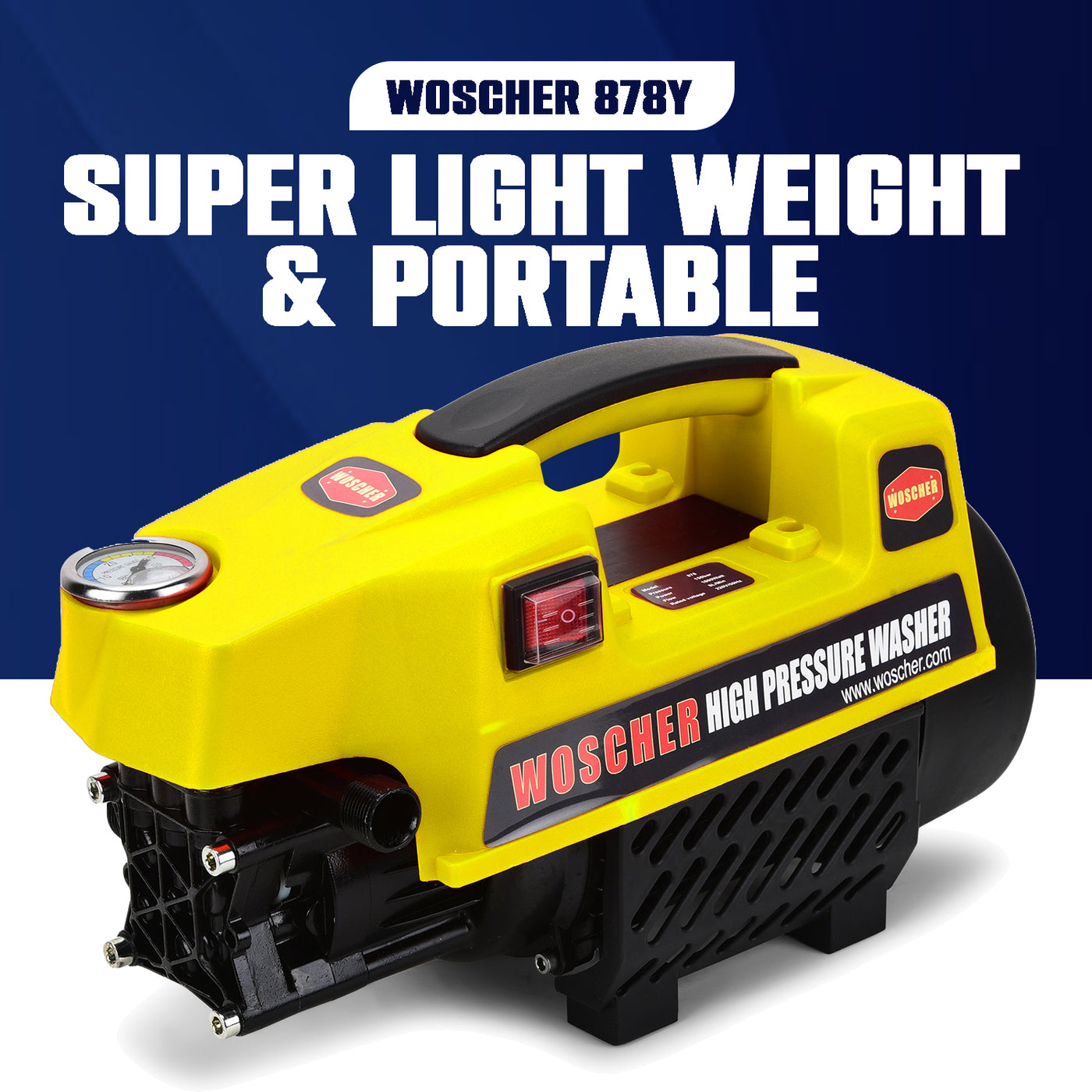 Woscher 878Y Waterpro High Pressure Washer For Car