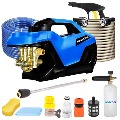 Woscher 969 High Pressure Washer 100% Copper Motor 240 Bars, 2400 Watts,10L/ Min Water Flow Rate, 8 Metres Outlet Hose, Portable for Car, Bike