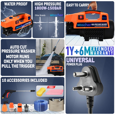 Woscher 878 Waterpro High Pressure Washer For Car
