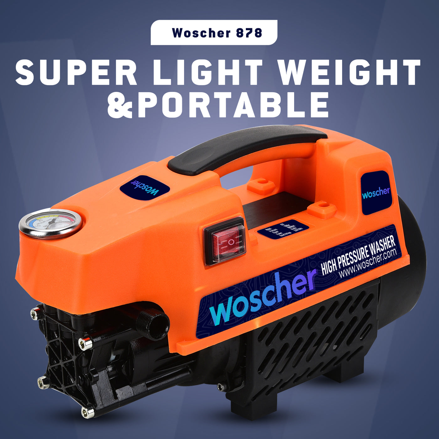 Woscher 878 Waterpro High Pressure Washer For Car