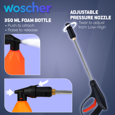 Woscher 878 Waterpro High Pressure Washer For Car