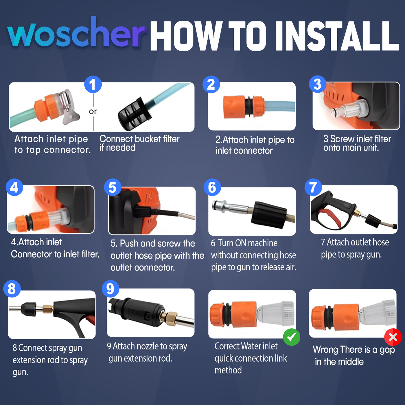 Woscher 280 Waterpro High Pressure Washer For Car