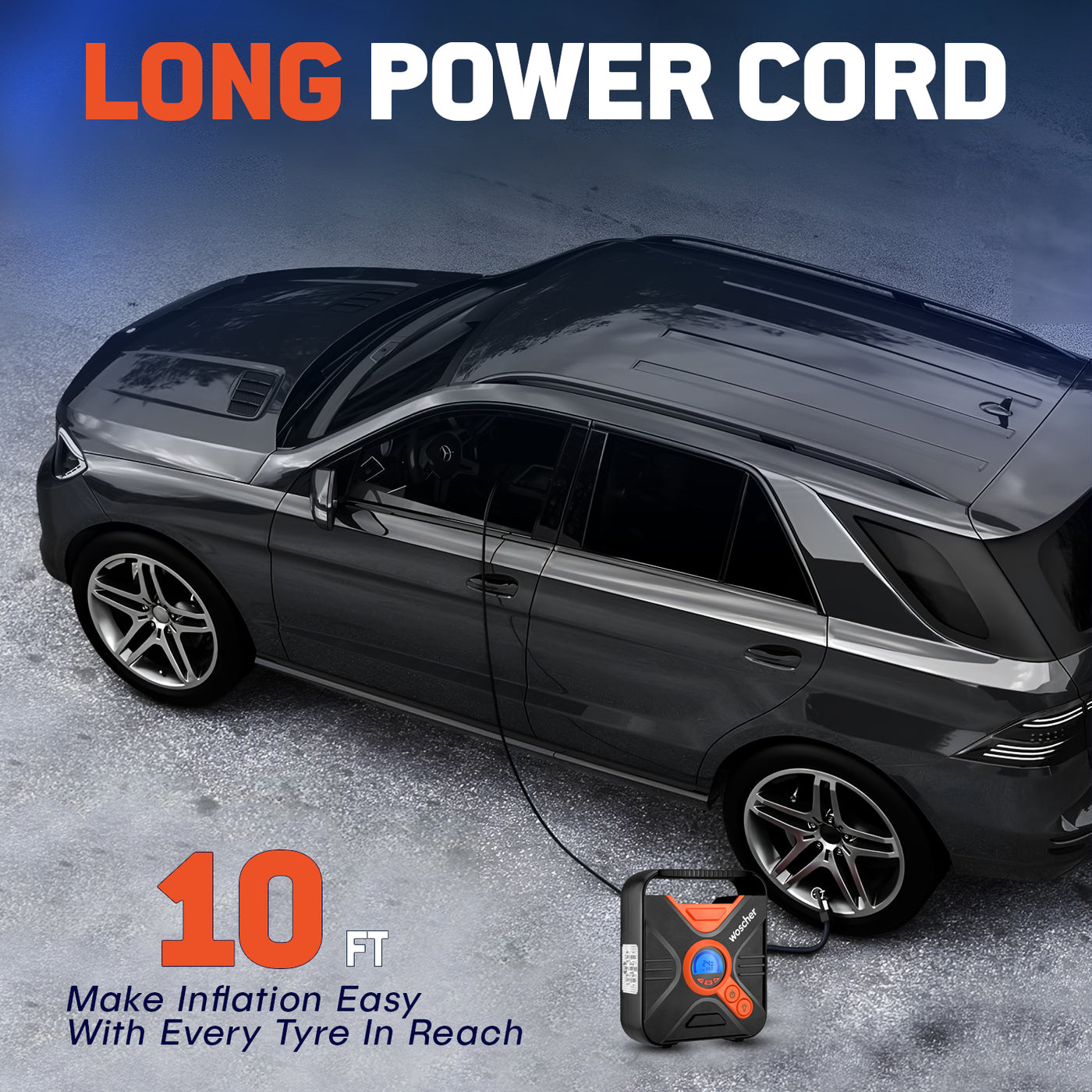 Woscher Pro Power 802D Digital Car Tyre Inflator