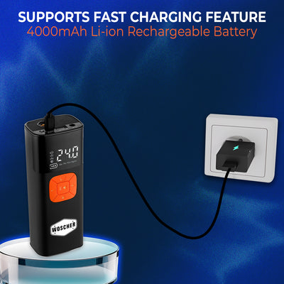 Woscher ‎i6 Tyre Portable Inflator Pump for Car & Bike
