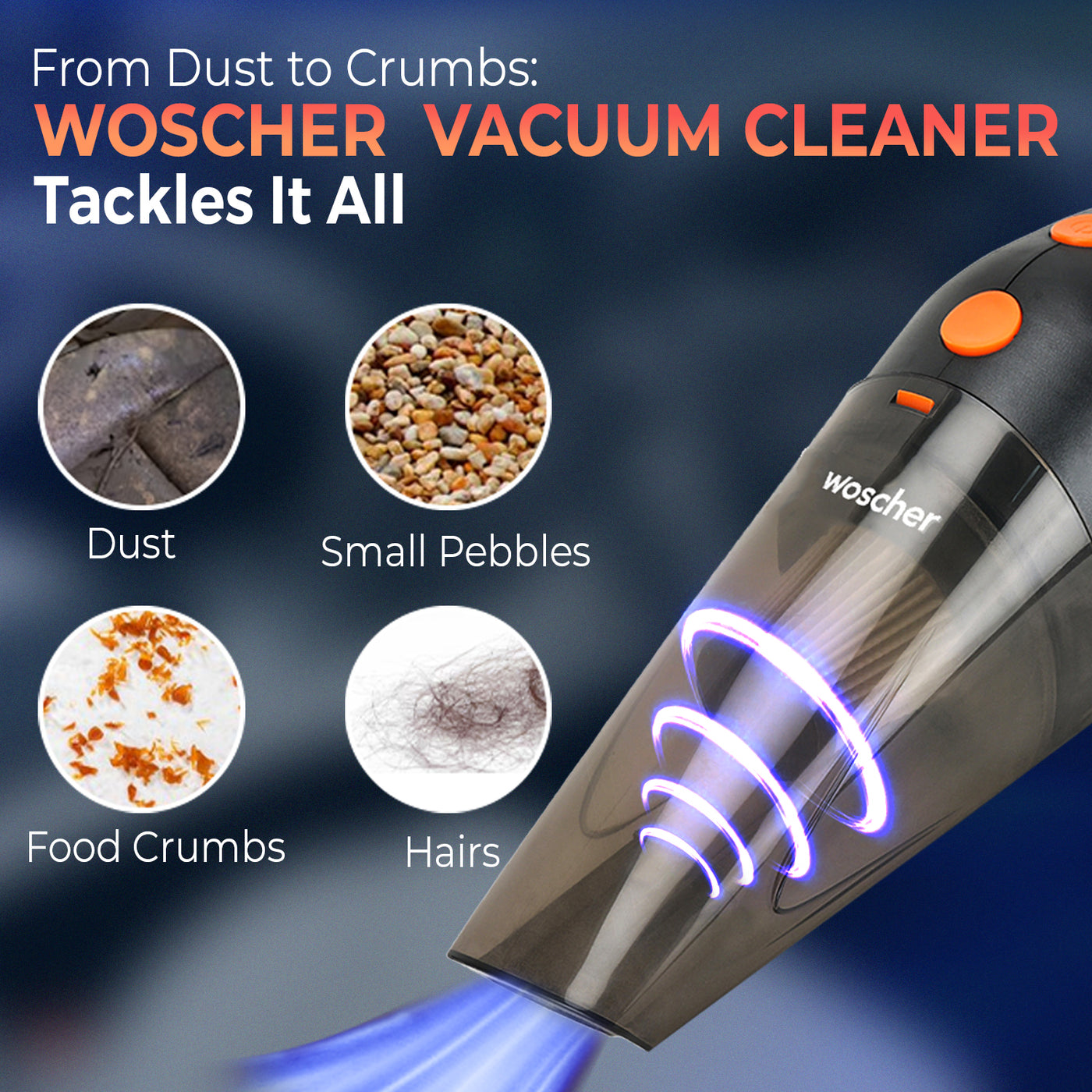 Woscher 1612 Car Vacuum Cleaner