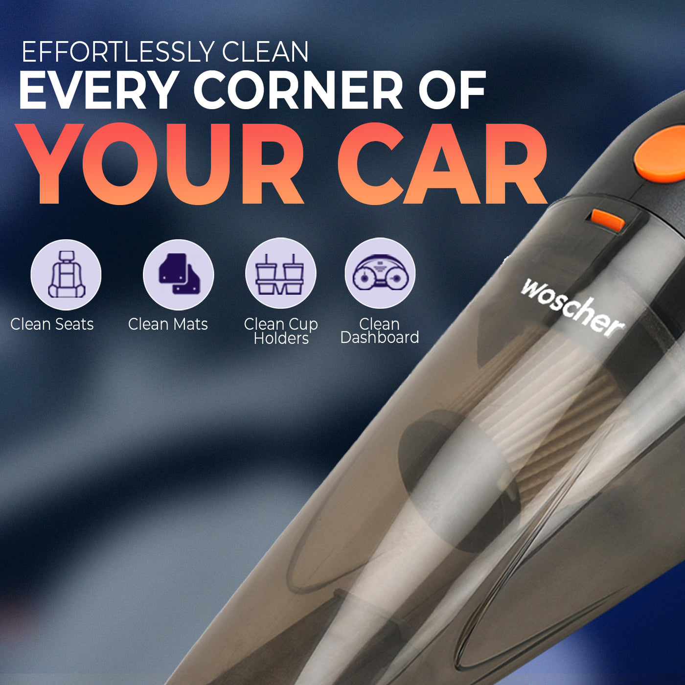 Woscher 1612 Car Vacuum Cleaner