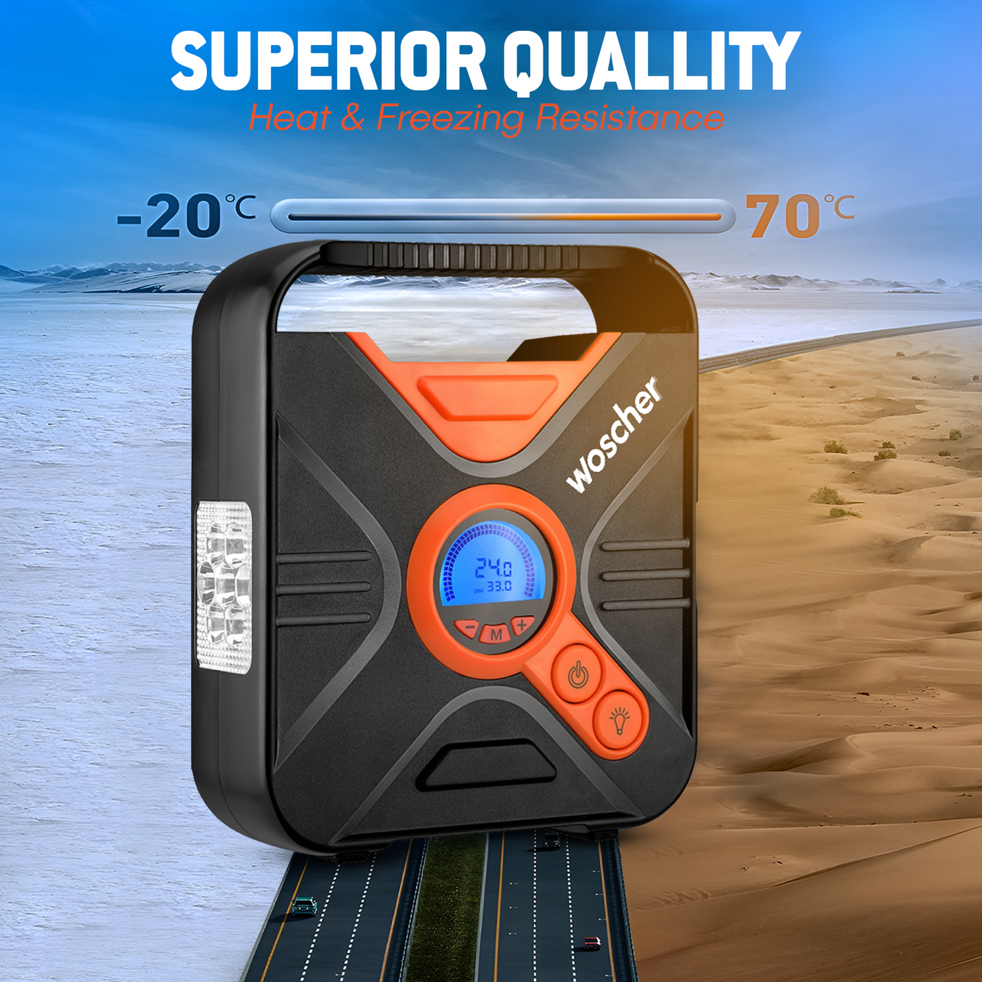Woscher Pro Power 802D Digital Car Tyre Inflator