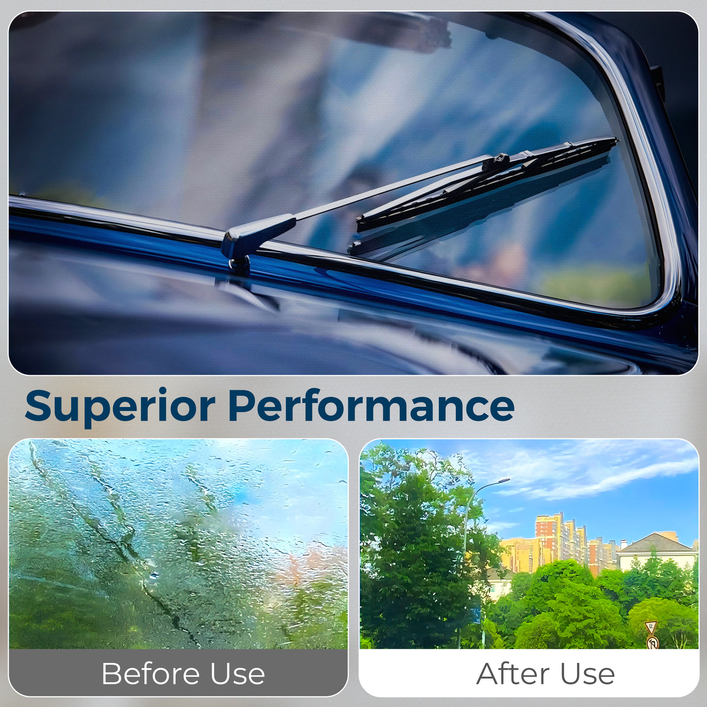 Woscher Car Metal Wiper Blade | Flat Blade Performance | High-Speed Al