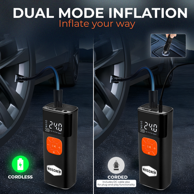 Woscher ‎i6 Tyre Portable Inflator Pump for Car & Bike