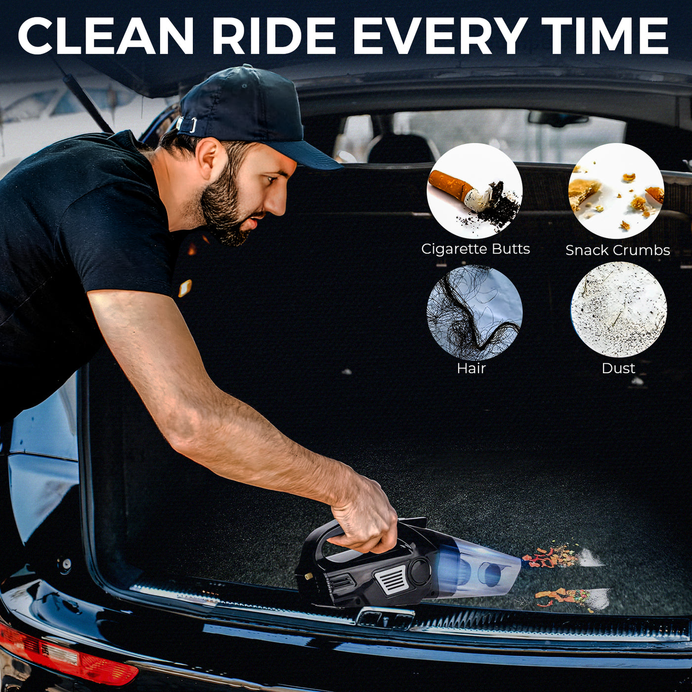 Woscher 578 2 In 1 Car Tyre Inflator & Car Vacuum Cleaner