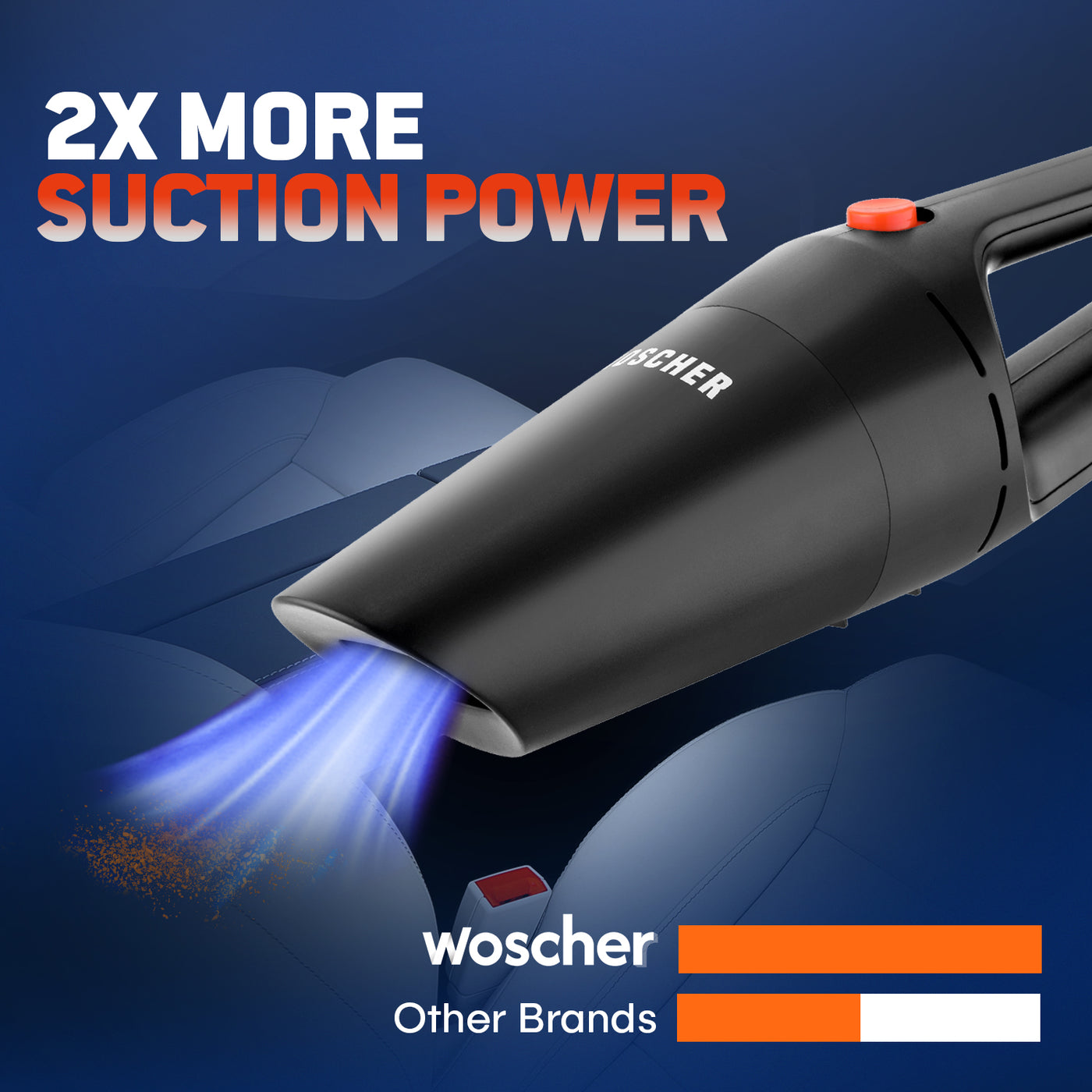 Woscher 589 Car Vacuum Cleaner (Black)