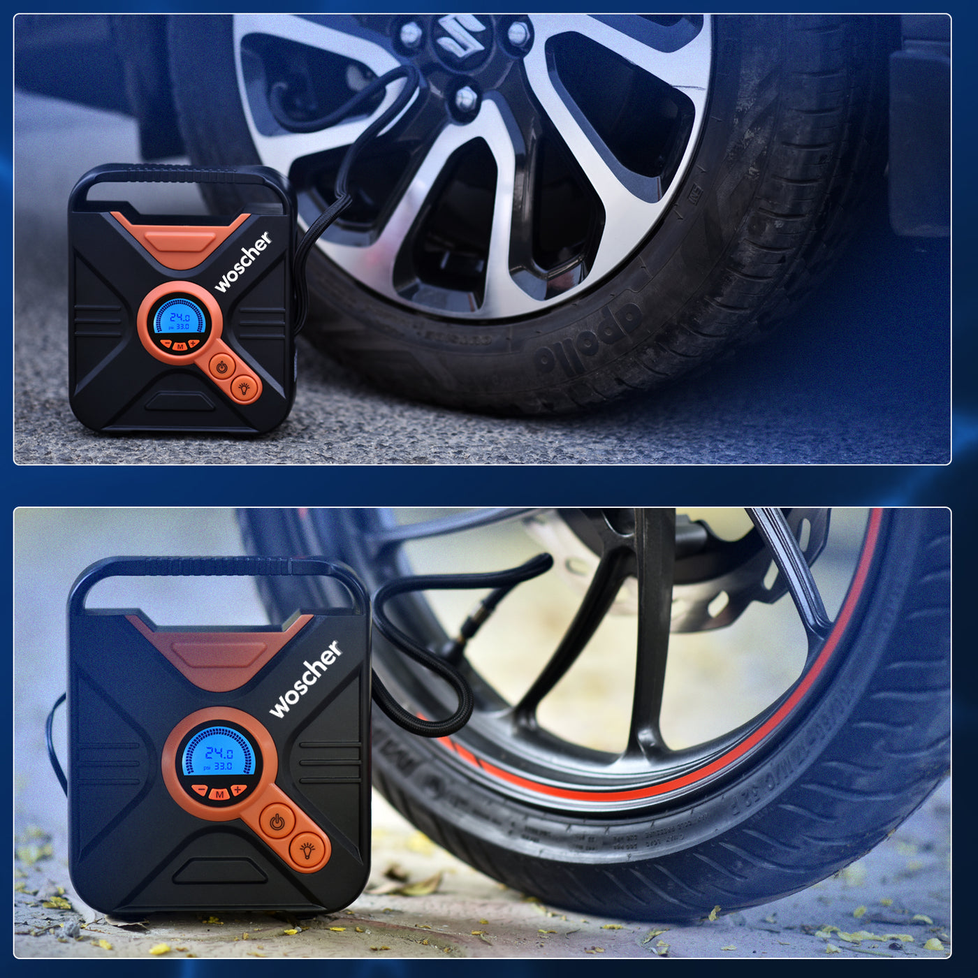 Woscher Pro Power 802D Digital Car Tyre Inflator