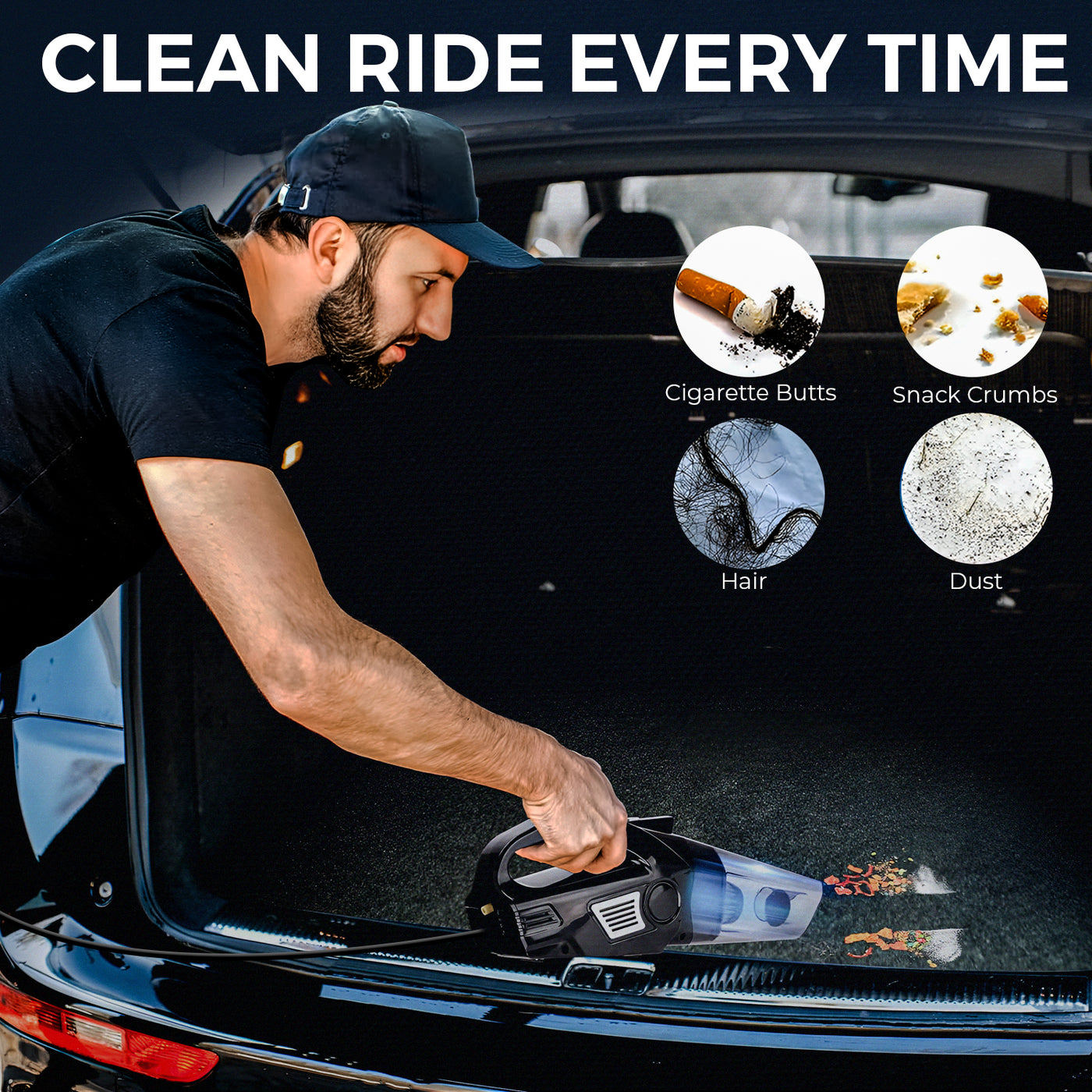 Woscher 578D 2in1 Car Tyre Inflator & Vacuum Cleaner with Digital Display