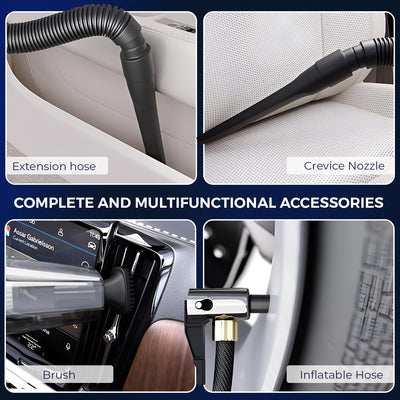 Woscher 578D 2in1 Car Tyre Inflator & Vacuum Cleaner with Digital Display