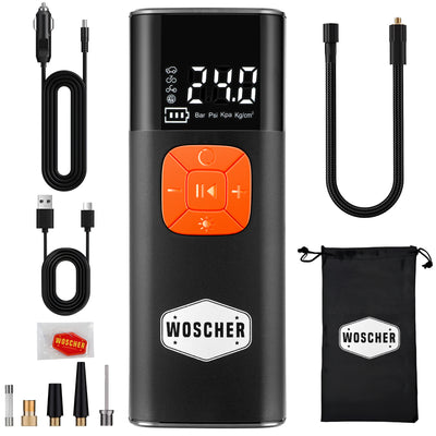 Woscher ‎i6 Tyre Portable Inflator Pump for Car & Bike