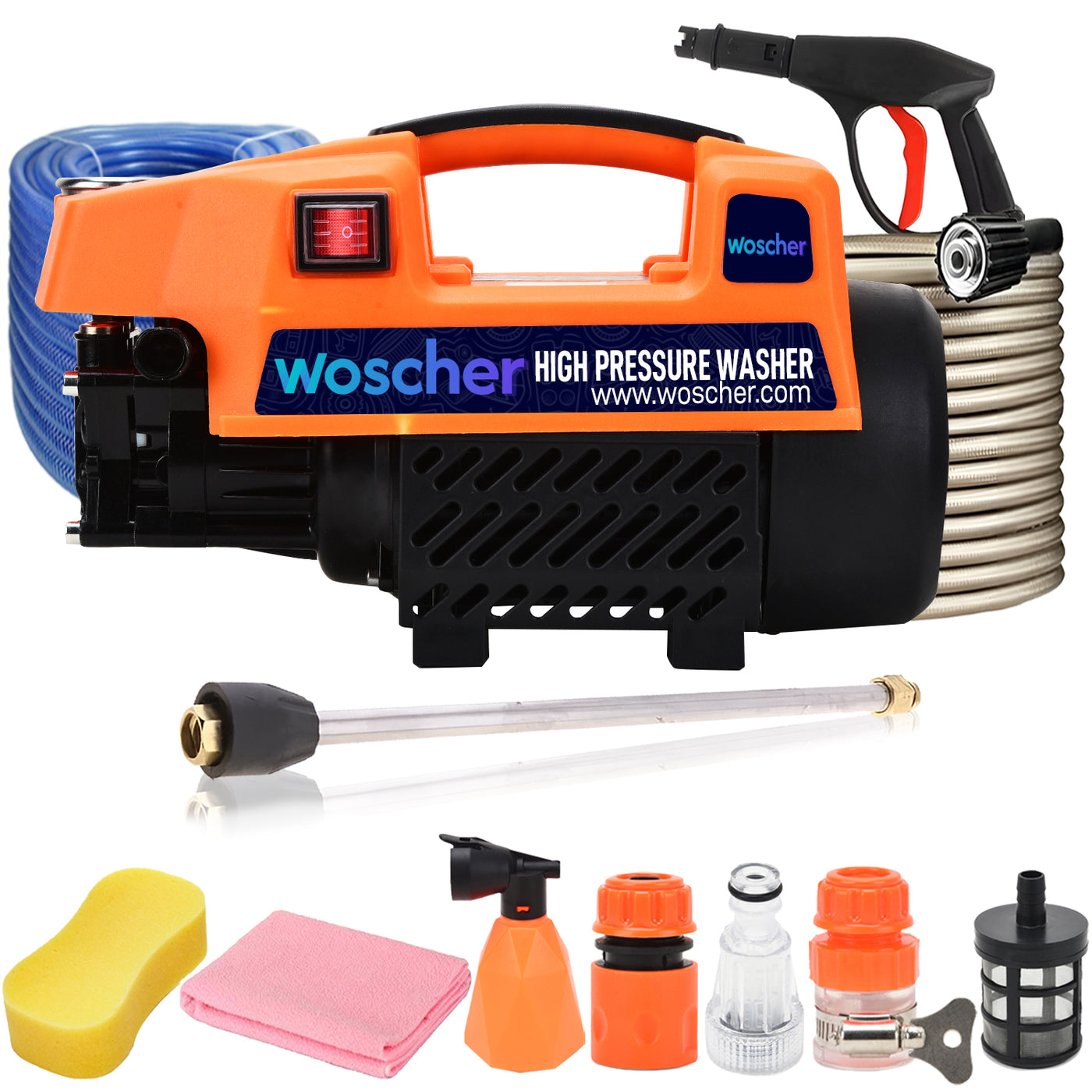 Woscher 878 Waterpro High Pressure Washer For Car