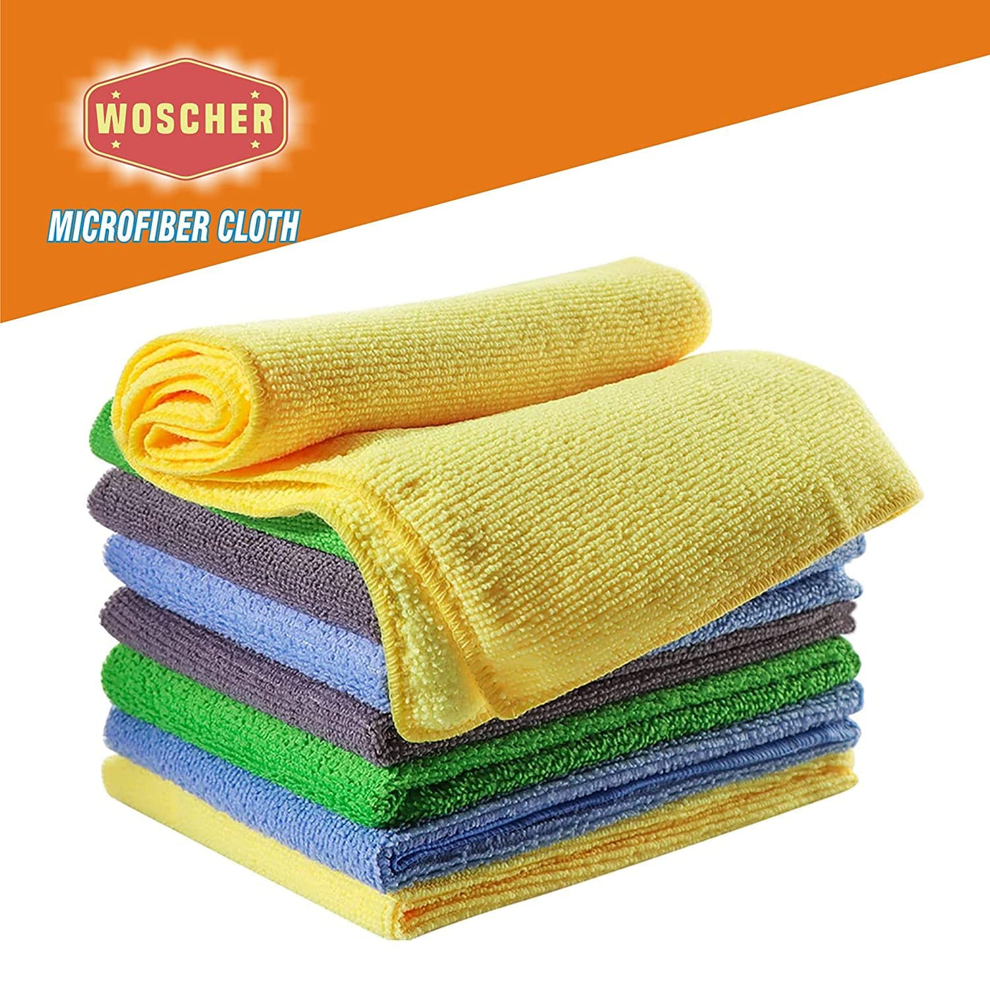 Yellow Microfiber Cloth 800gsm, For Car Cleaning, Size: 40x40 at
