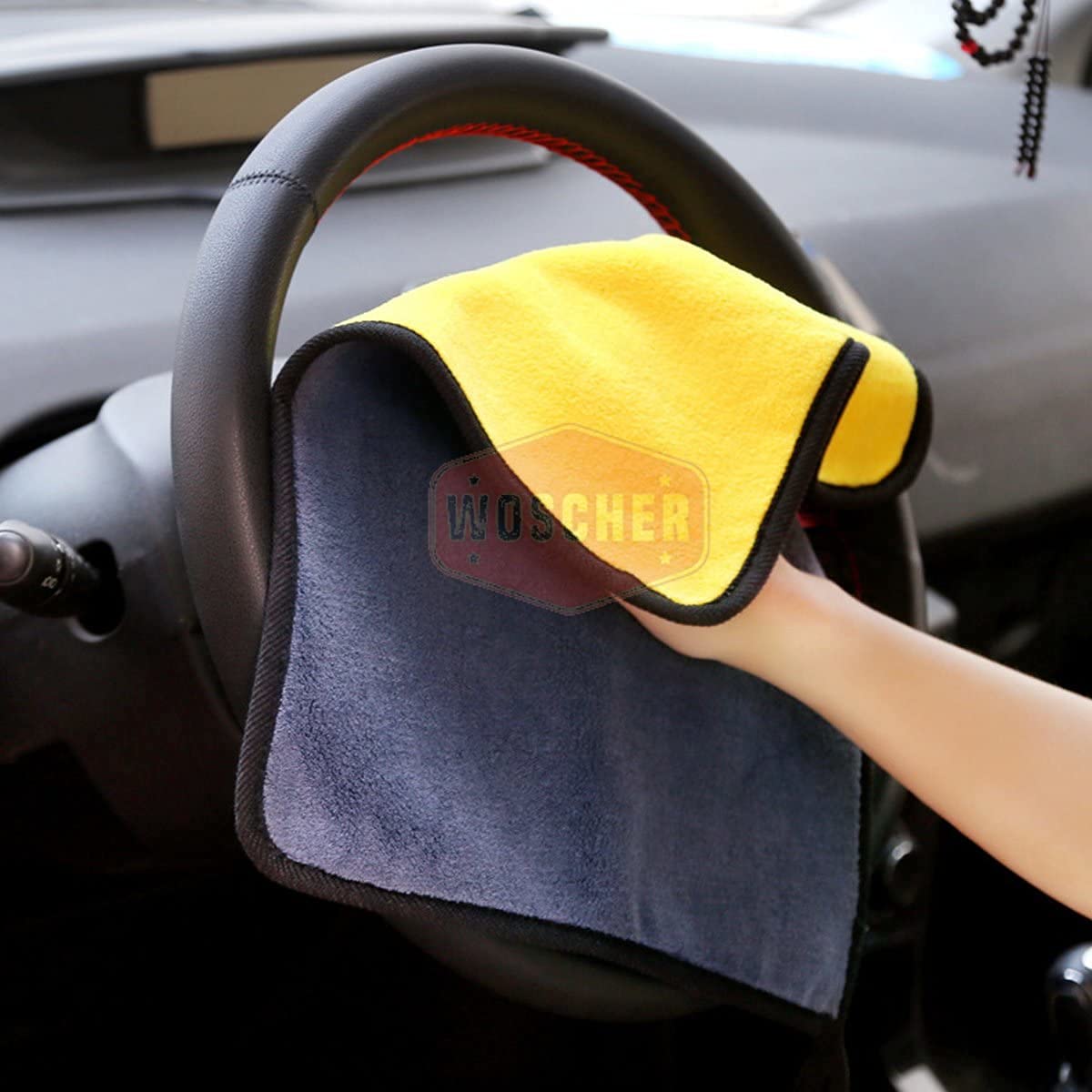 Woscher Double Side Microfiber Cloth for Car (Pack of 1)
