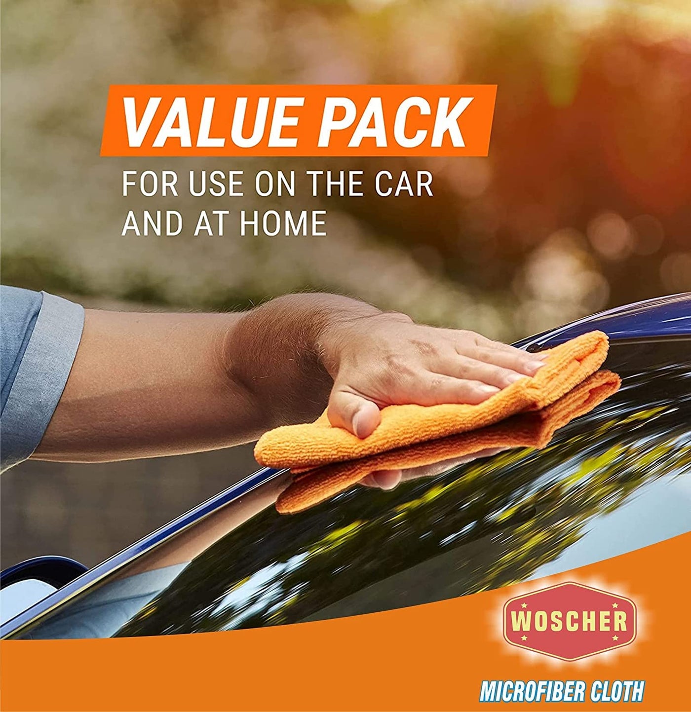Woscher 350 GSM Microfiber Cloth for Car (Pack of 12 Pcs)