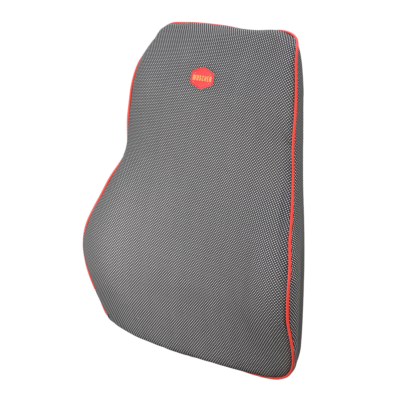 Woscher 1211 Memory Foam Back Rest Support (Grey Red)